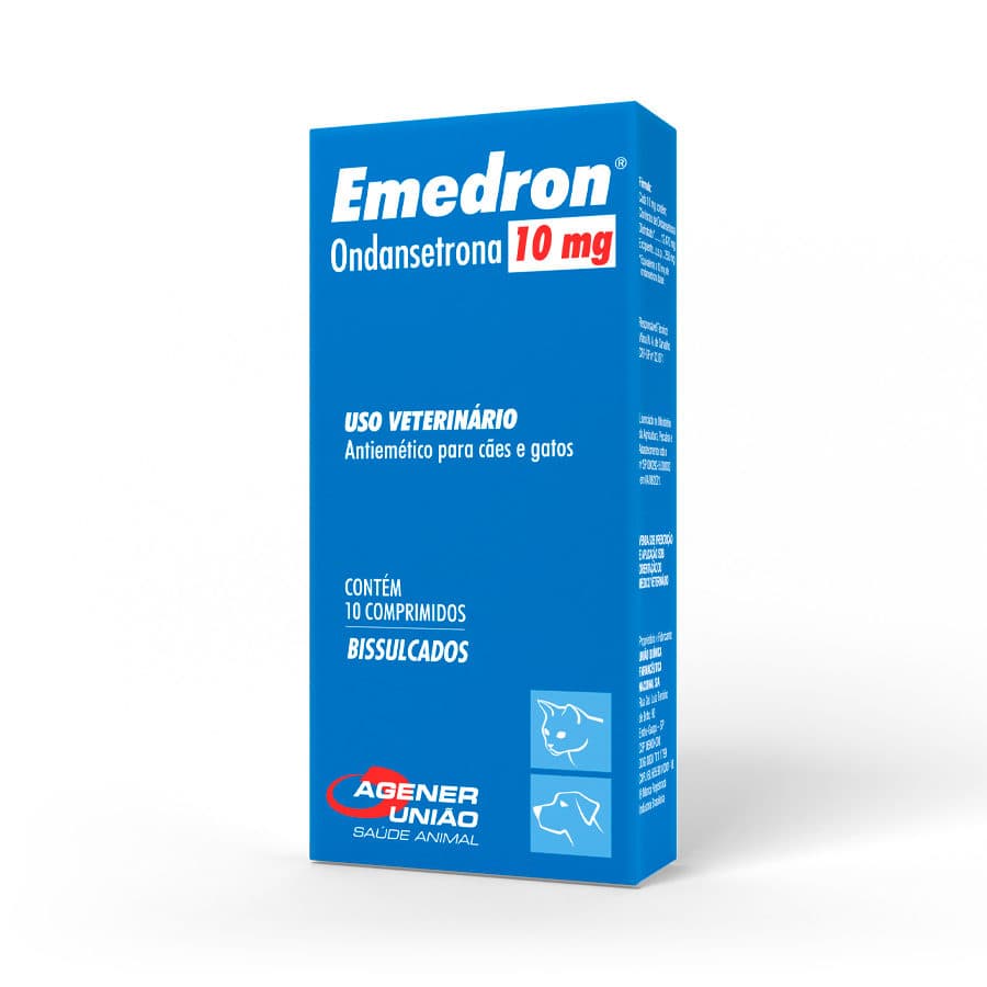 Antiemético Emedron 10mg (Ondansetrona) 10 Comprimidos para Cães e Gatos — Agener União