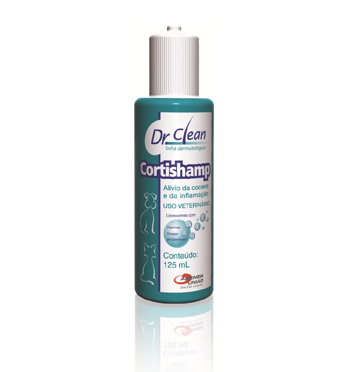 Shampoo Dermatológico Cortishamp 125ml (Hidrocortisona) Antialérgico para Cães e Gatos – Agener União