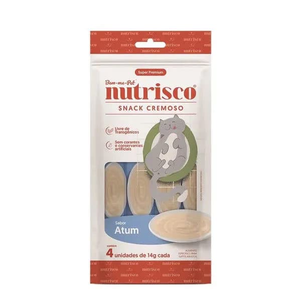 Snack Cremoso Nutrisco Sabor Atum 56g para Gatos – Bem-me-Pet