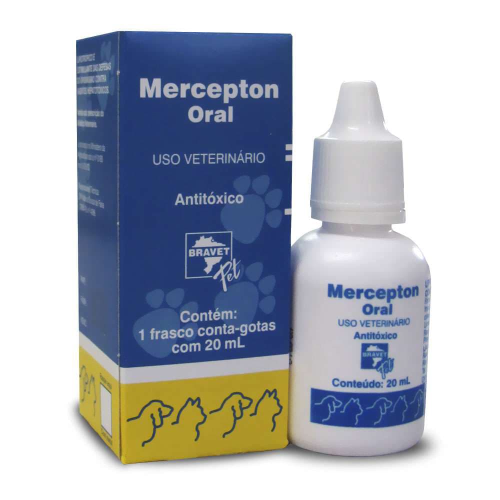 Antitóxico Digestivo Mercepton 20ml para Cães e Gatos — Bravet