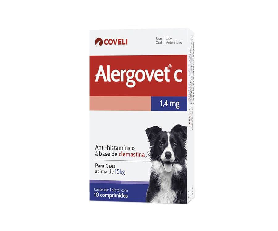 Antialérgico Alergovet C 1,4mg (Clemastina) 10 Comprimidos para Cães acima de 15kg — Coveli