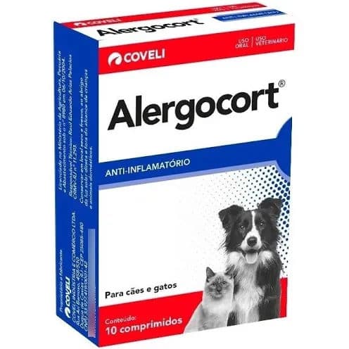 Anti-inflamatório Alergocort 10 Comprimidos para Cães e Gatos – Coveli