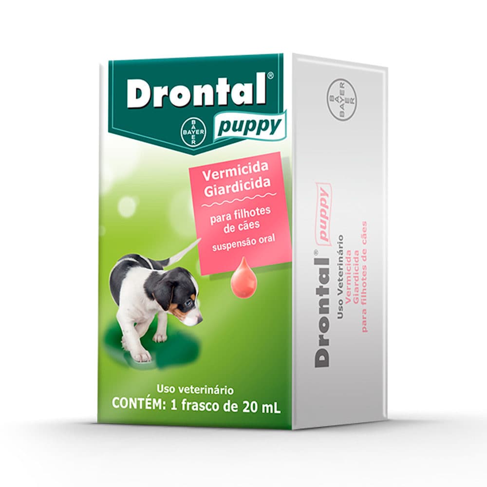 Vermífugo Drontal Puppy Suspensão 20ml (Febantel + Pamoato de Pirantel) para Cães Filhotes – Elanco