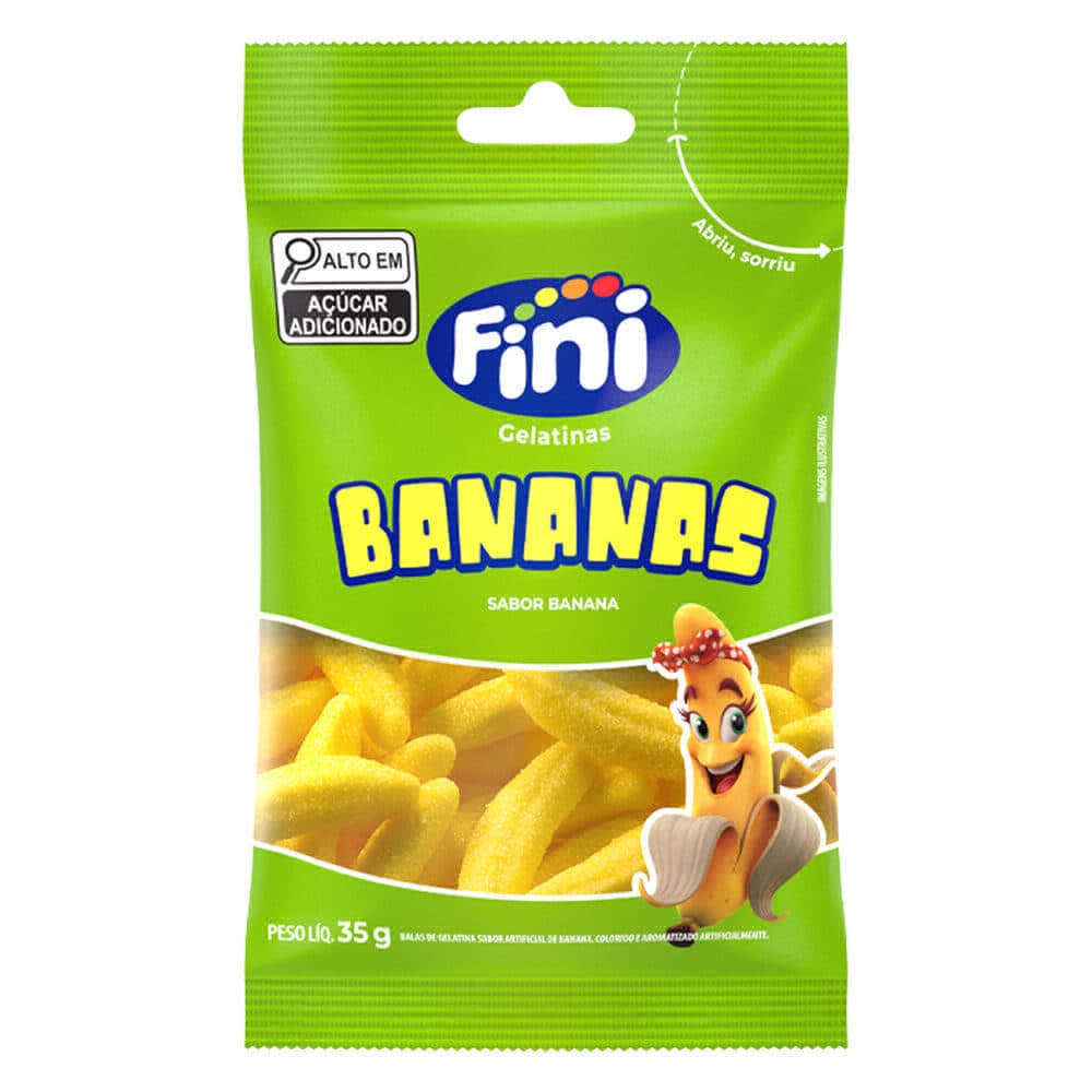 Gelatinas Bananas 35g - Fini