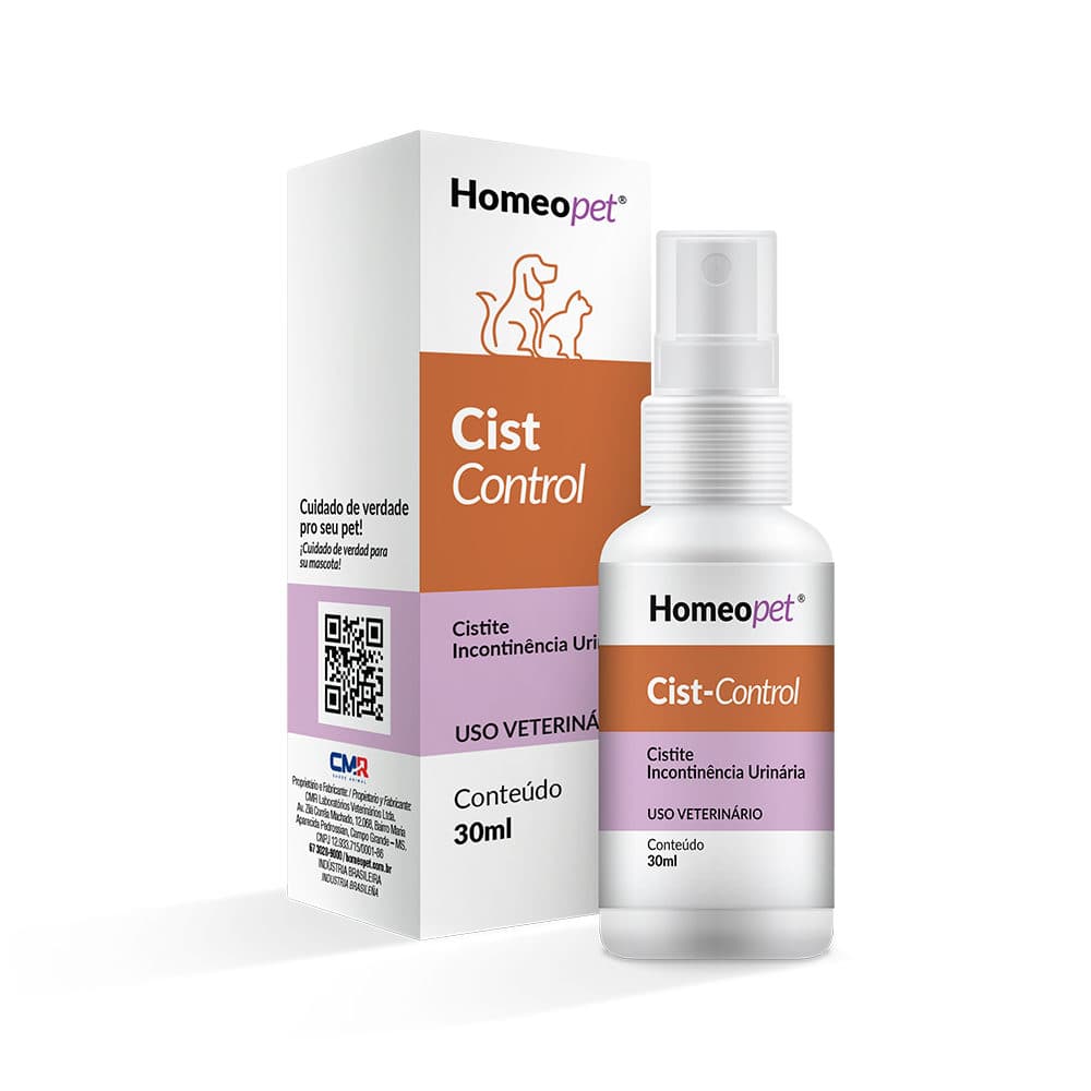 Homeopático Urinário Cist Control 30ml para Cães e Gatos – Homeopet