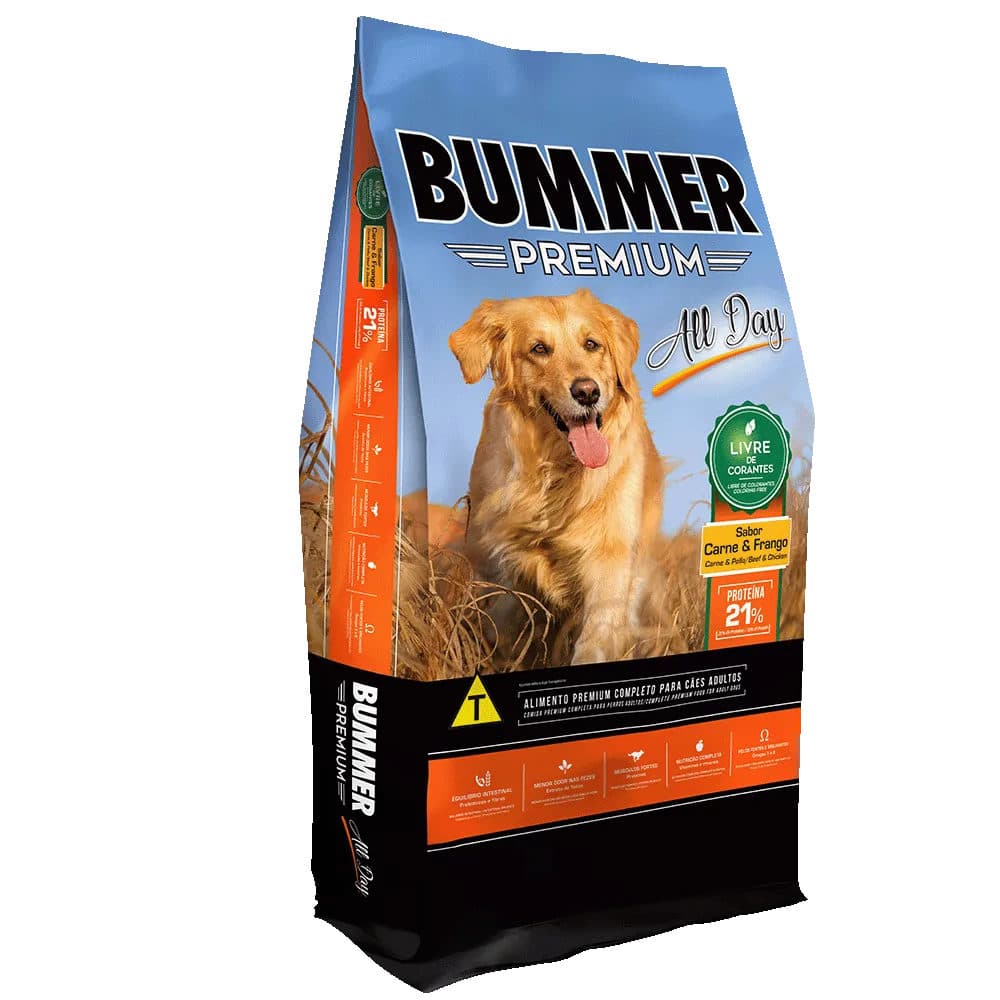 Ração Bummer All Day Para Cães Adultos Sabor Carne e Frango 15kg – Imbramil