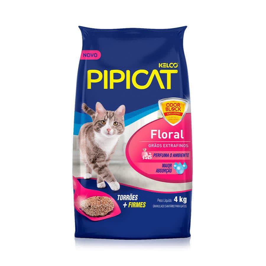 Areia Sanitária Pipicat Floral 4kg para Gatos – Kelco Pet Care