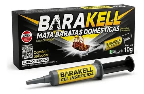 Inseticida Barakell Gel Mata Baratas 10g - Kelldrin