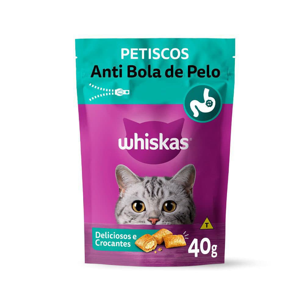 Petisco Whiskas Temptations Anti Bola de Pelo Para Gatos 40g – Mars Petcare