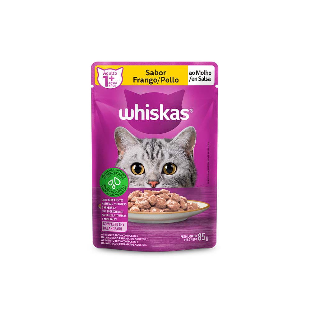 Sachê Whiskas Para Gatos Adultos Sabor Frango 85g – Mars Petcare