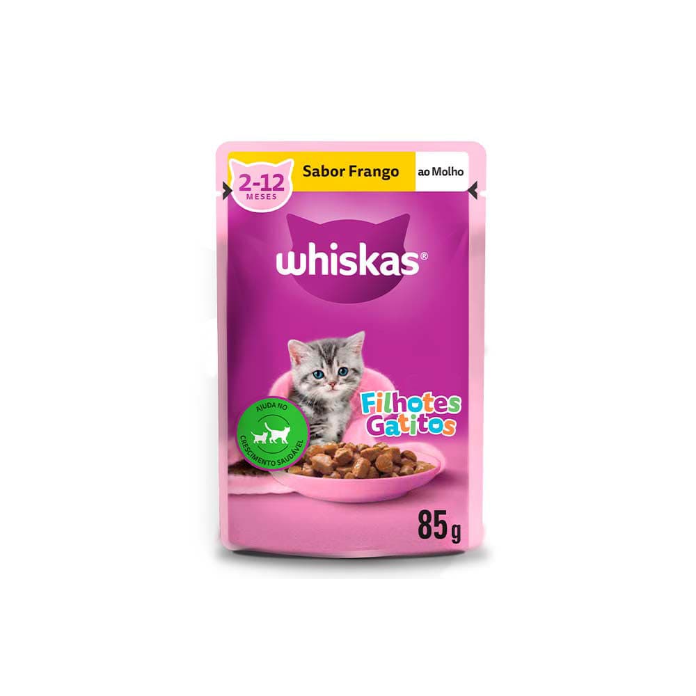 Sachê Whiskas Para Gatos Filhotes Sabor Frango 85g – Mars Petcare