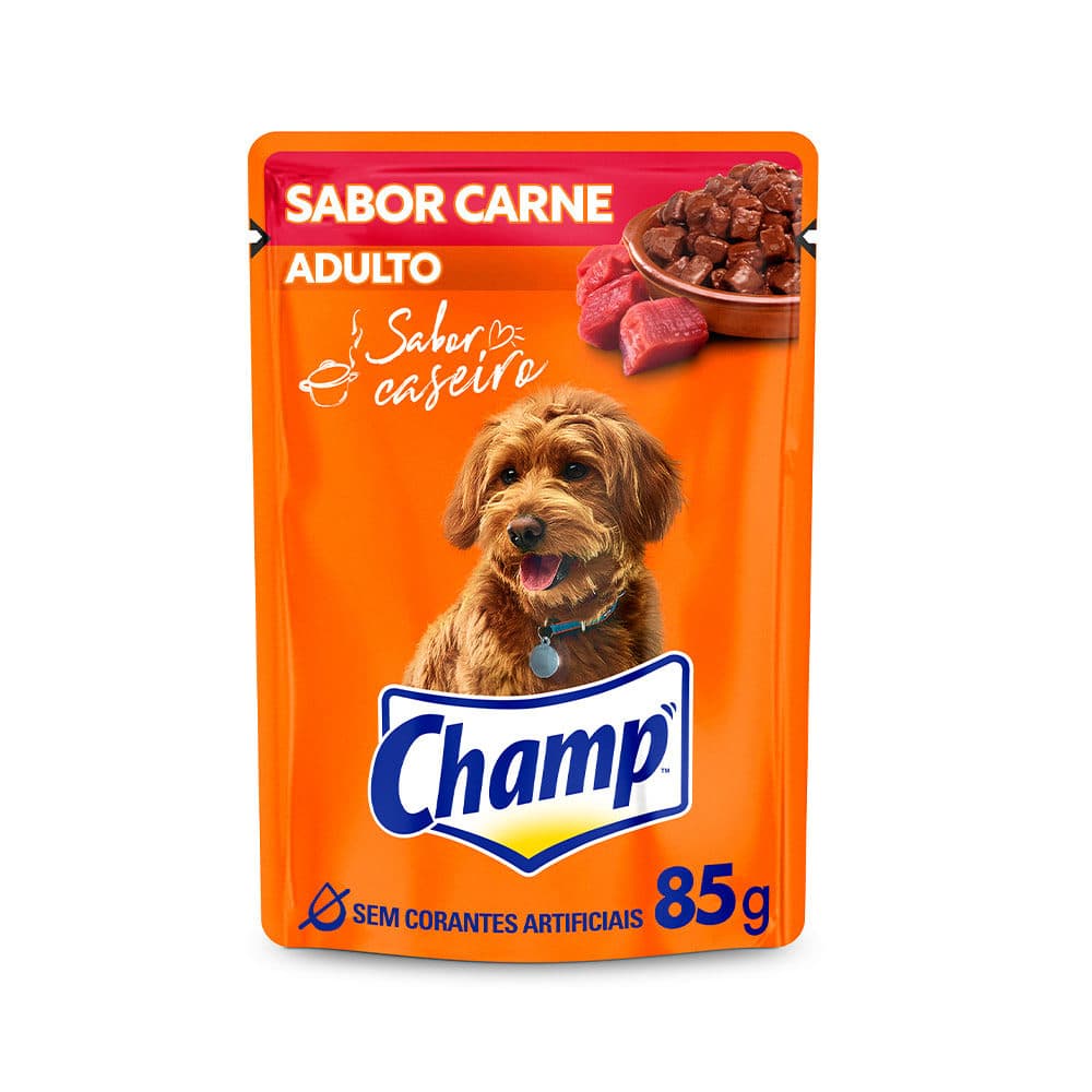 Sachê Champ Para Cães Adultos Sabor Caseiro de Carne 85g – Mars Petcare