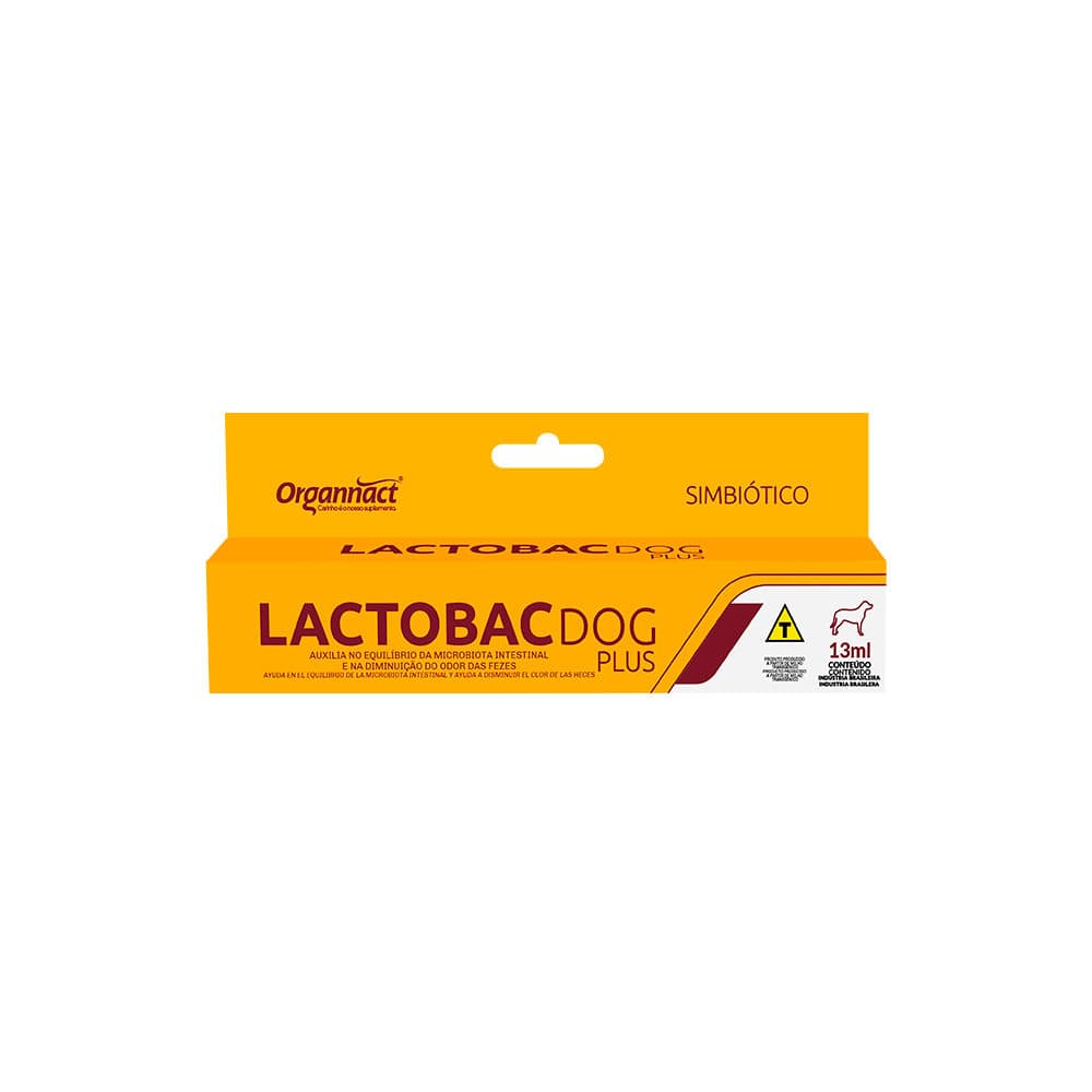 Suplemento Probiótico Lactobac Dog Plus 13ml para Cães — Organnact