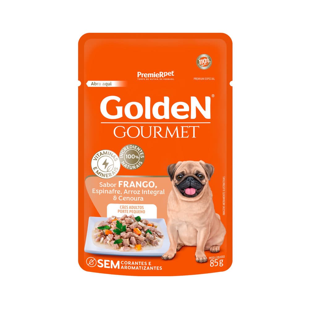 Sachê Golden Gourmet Para Cães Adultos de Porte Pequeno Sabor Frango 85g – PremieRpet