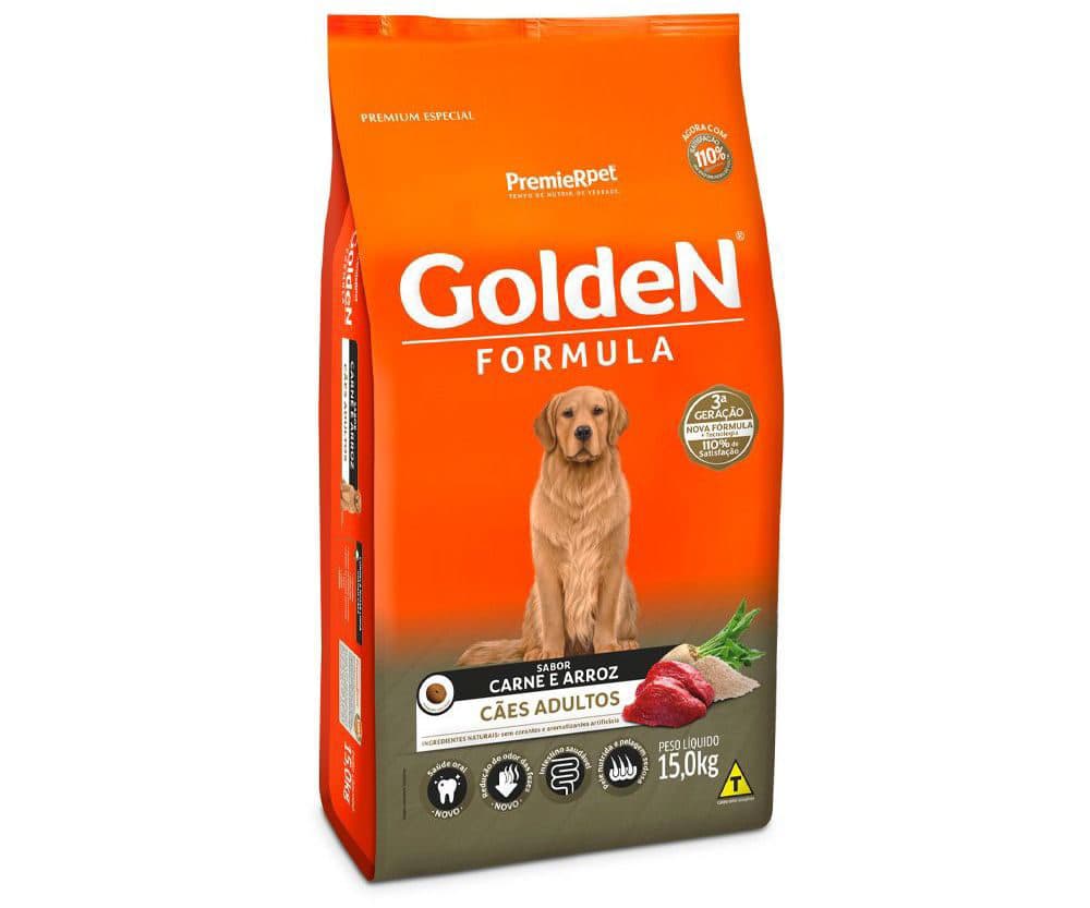 Ração Golden Fórmula Para Cães Adultos de Porte Médio Sabor Carne 15kg – PremieRpet