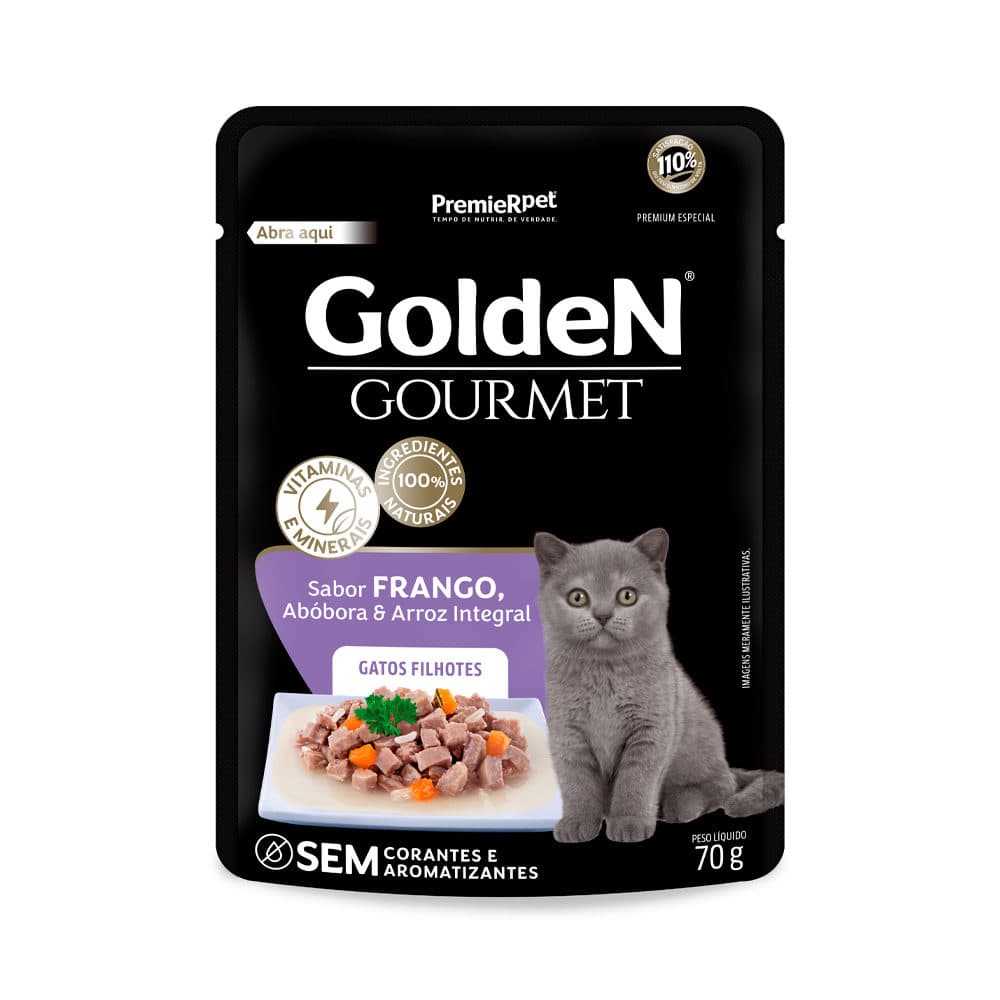 Sachê Golden Gourmet Para Gatos Filhotes Sabor Frango 70g – PremieRpet