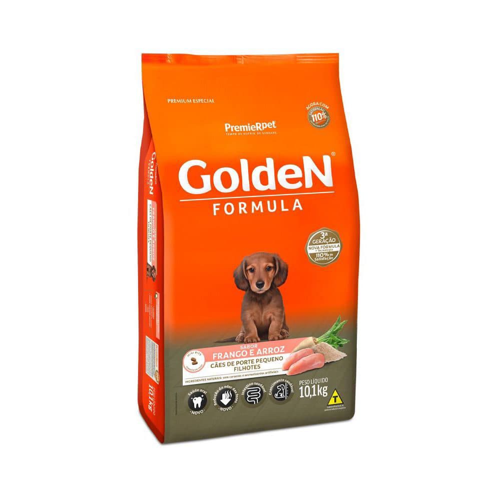 Ração Golden Fórmula Mini Bits Para Cães Filhotes de Porte Pequeno Sabor Frango 10kg – PremieRpet