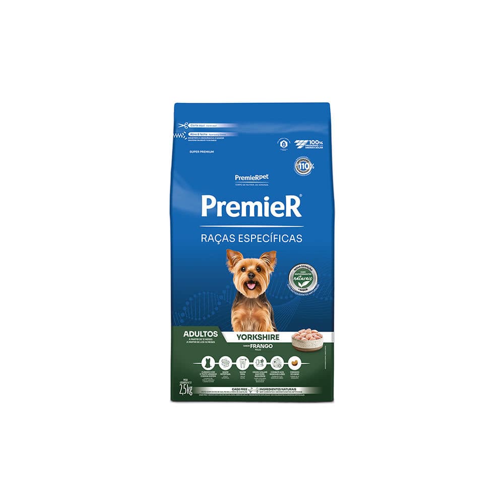 Ração Premier Raça Específica Para Cães Adultos Yorkshire 2,5kg – PremieRpet