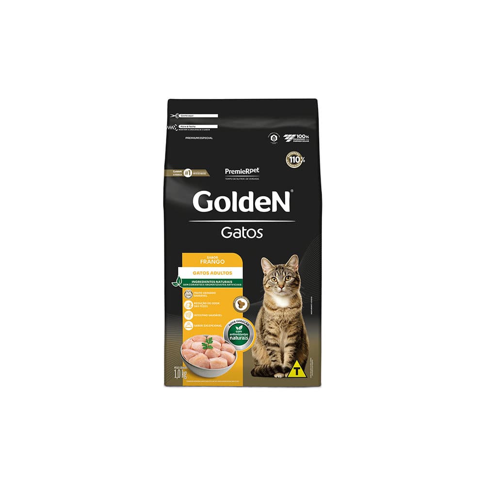 Ração Golden Para Gatos Adultos Sabor Frango 1kg – PremieRpet