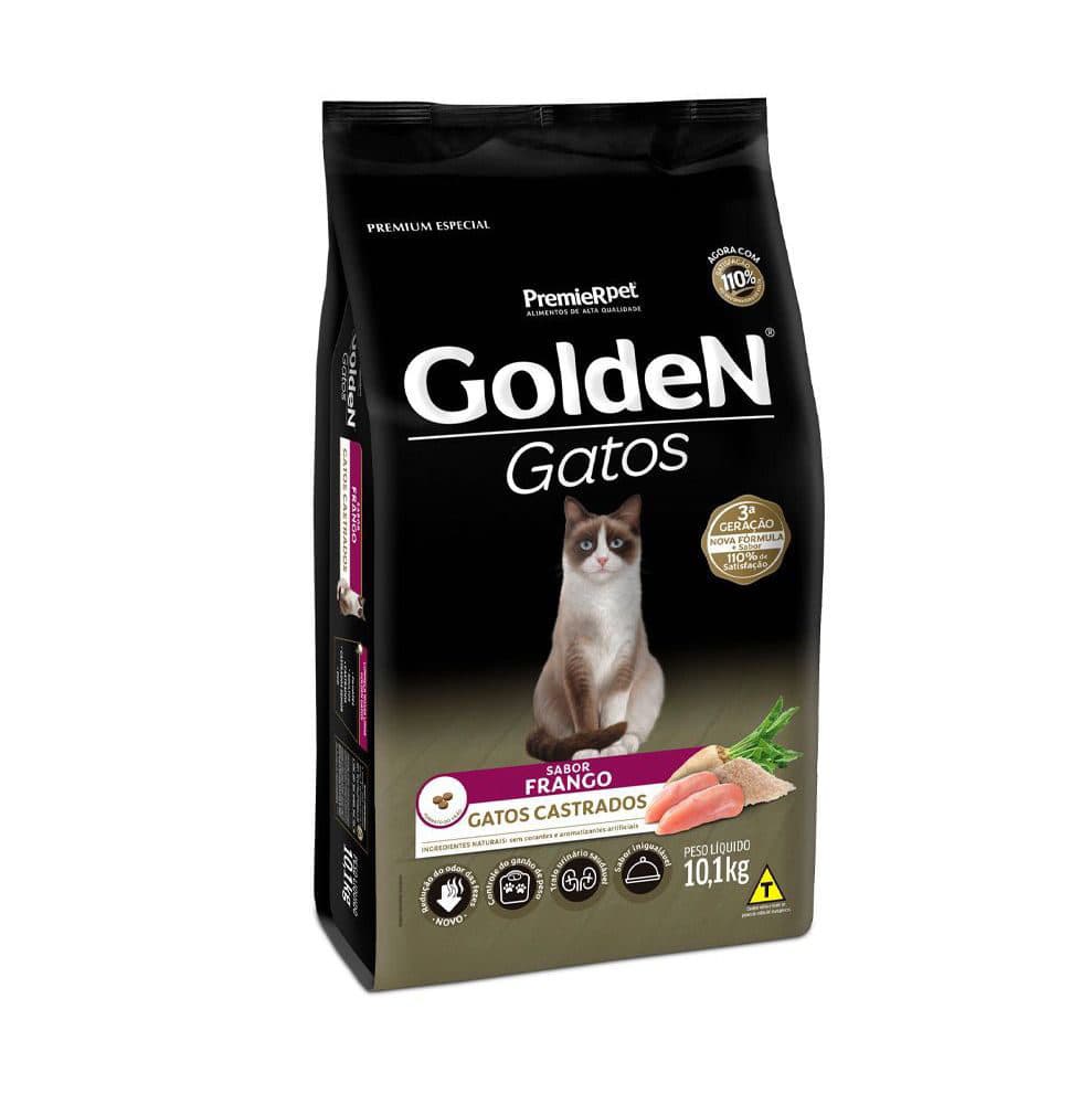 Ração Golden Para Gatos Castrados Sabor Frango 10kg – PremieRpet