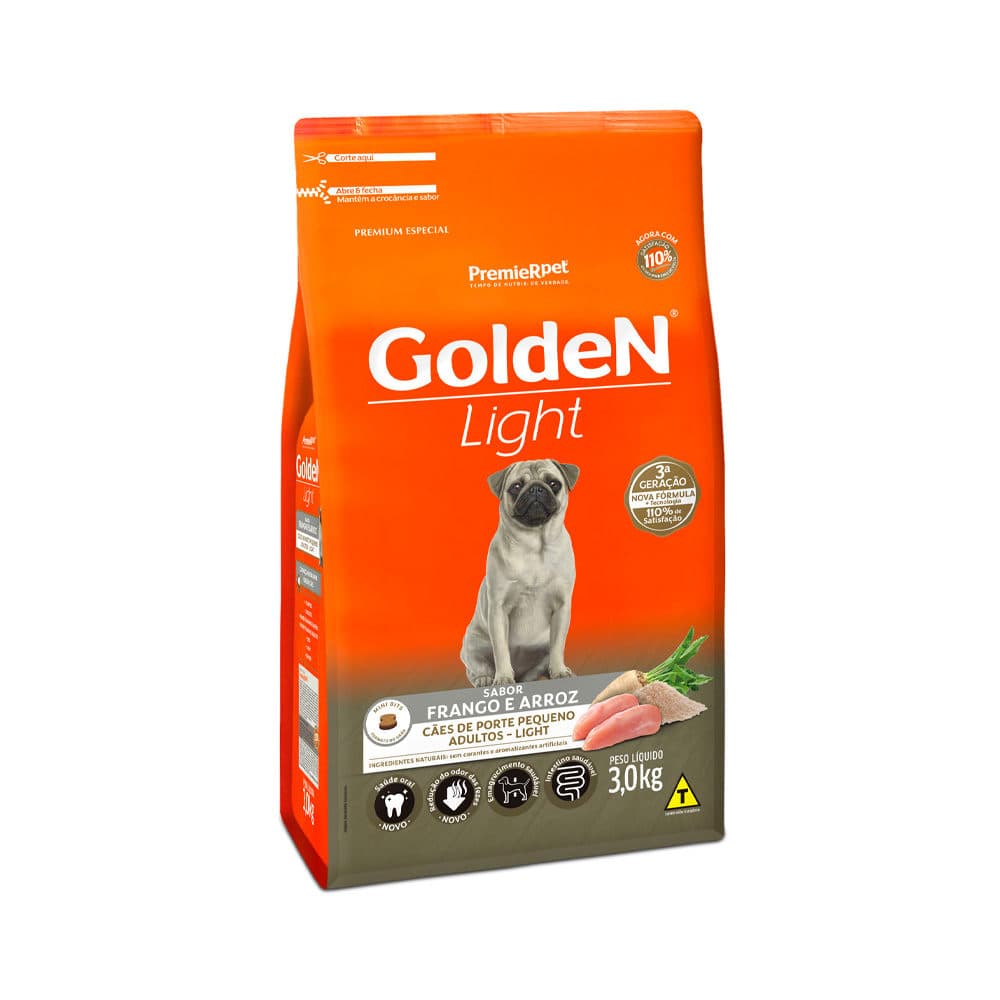 Ração Golden Light Para Cães Adultos 3kg – PremieRpet