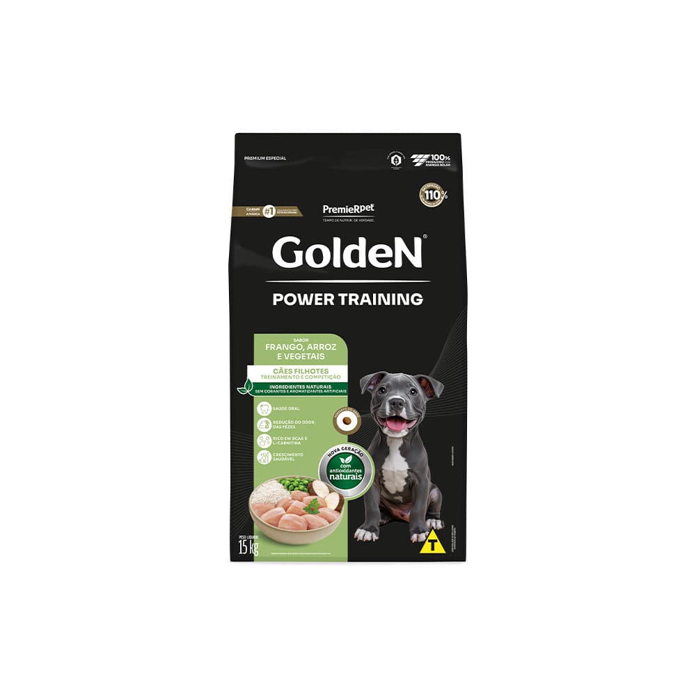 Ração Golden Power Training Para Cães Filhotes 15kg – PremieRpet