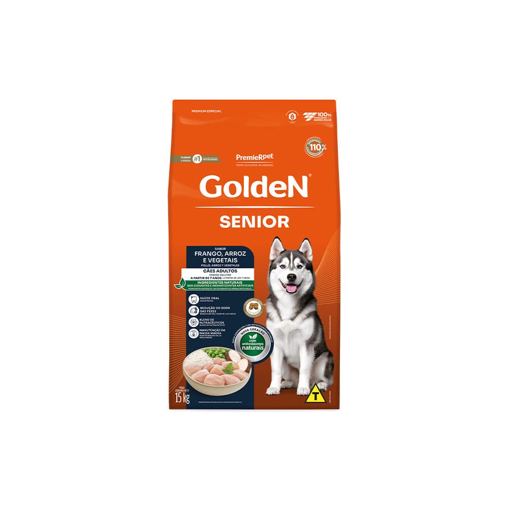 Ração Golden Sênior Para Cães de Porte Médio 15kg – PremieRpet