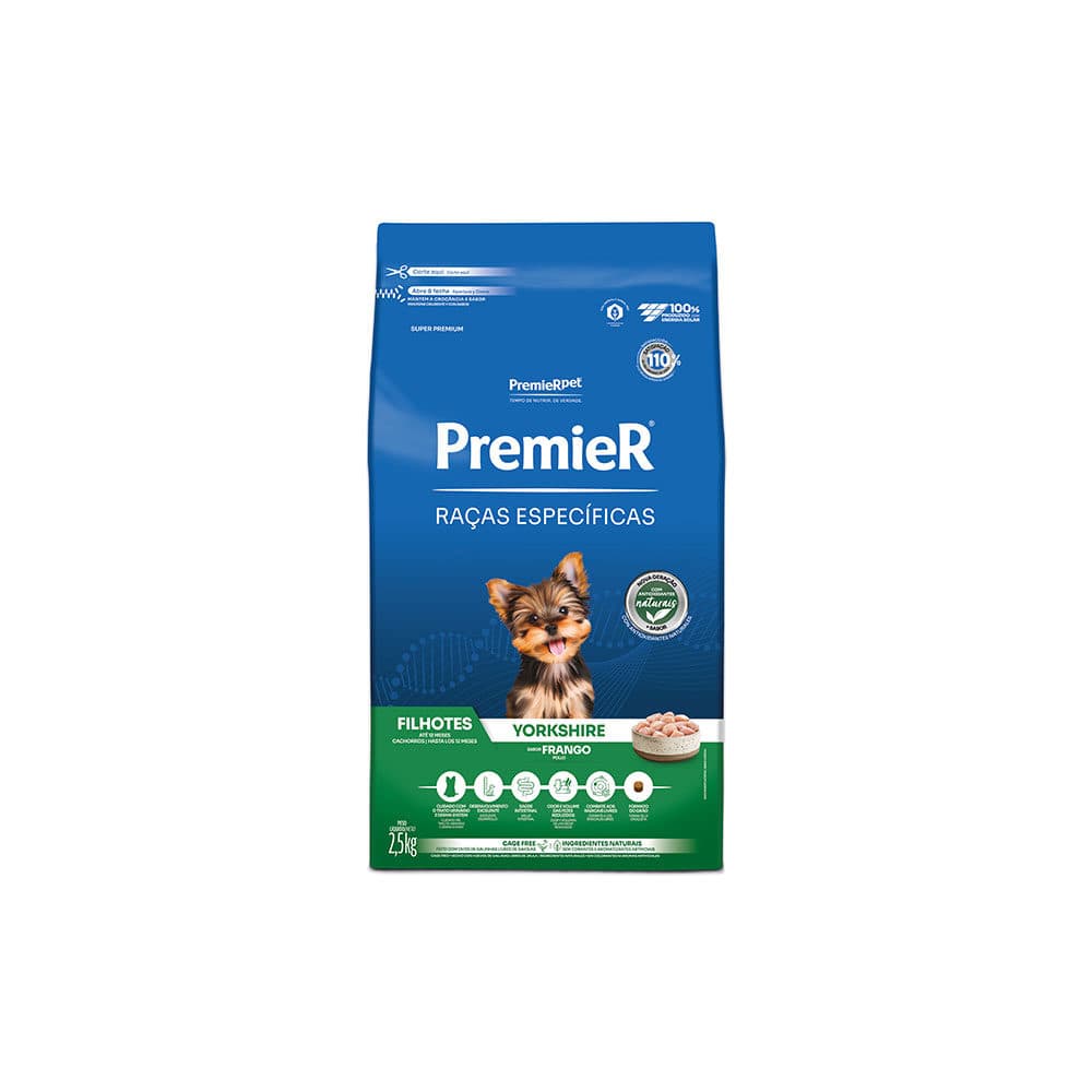 Ração Premier Raça Específica Para Cães Filhotes Yorkshire 2,5kg – PremieRpet