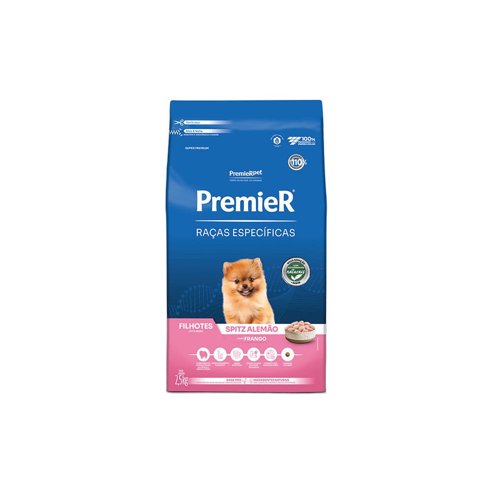 Ração Premier Raça Específica Para Cães Filhotes Spitz Alemão 2,5kg – PremieRpet