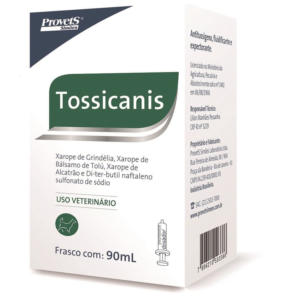 Xarope para Tosse Tossicanis 90ml para Cães — Provets