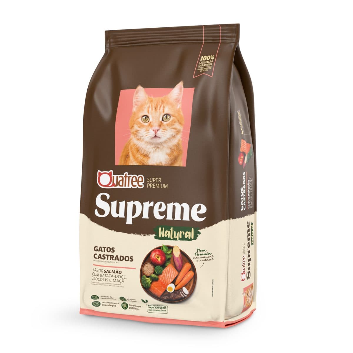 Ração Quatree Supreme Para Gatos Castrados Sabor Salmão 10kg – Quatree