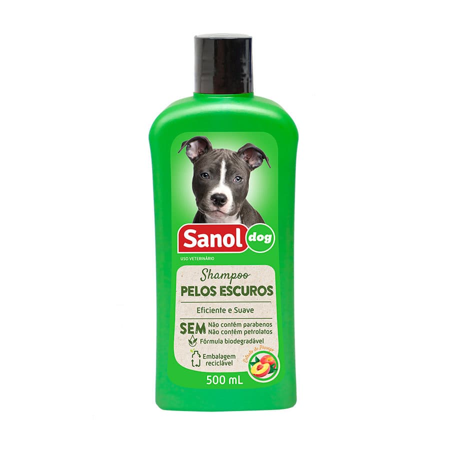 Shampoo Sanol Dog Para Pelos Escuros 500ml para Cães e Gatos – Sanol Dog