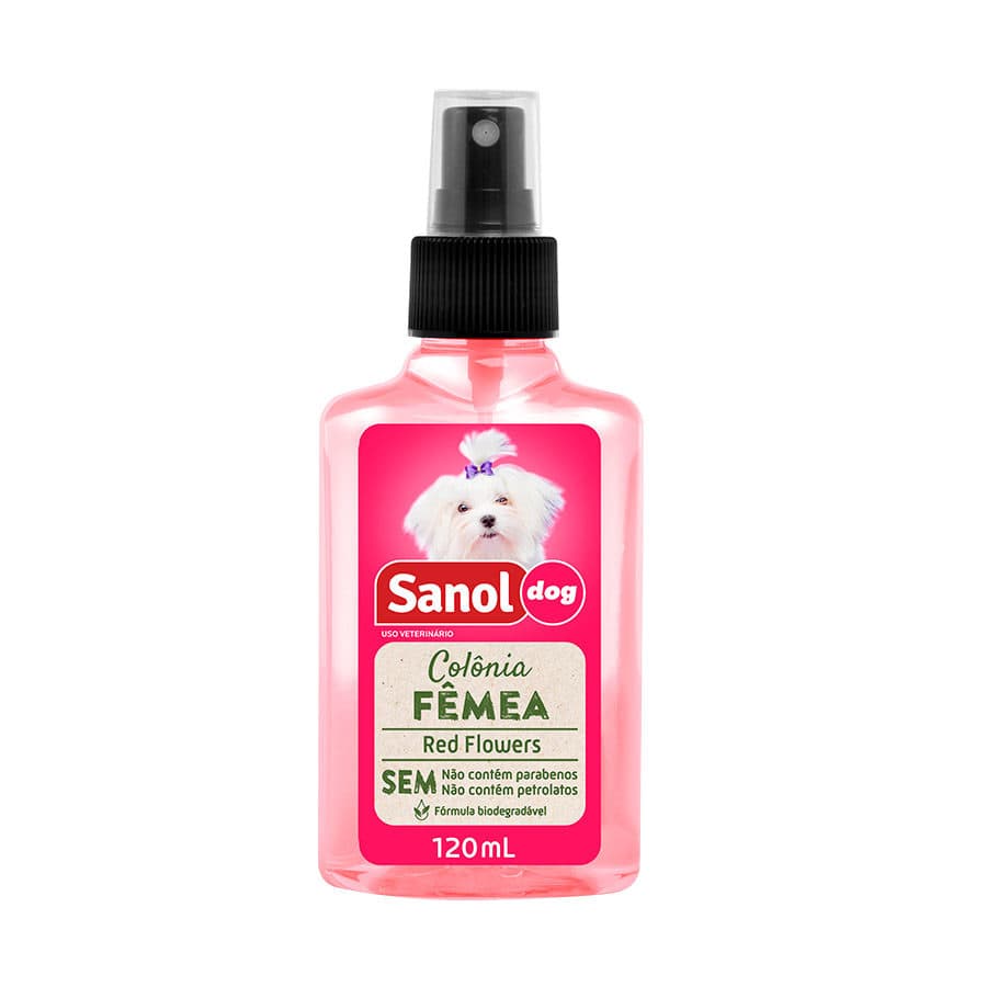 Colônia Sanol Dog Floral Para Fêmeas 120ml para Cães e Gatos – Sanol Dog