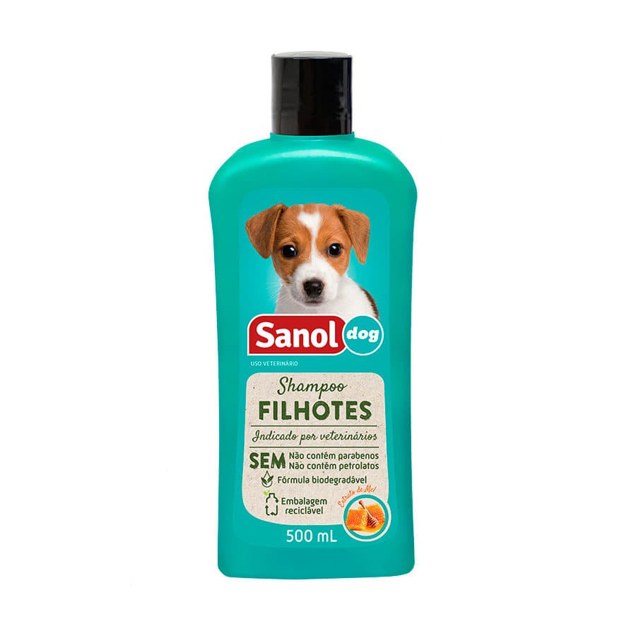 Shampoo Sanol Dog Filhotes 500ml para Cães e Gatos – Sanol Dog