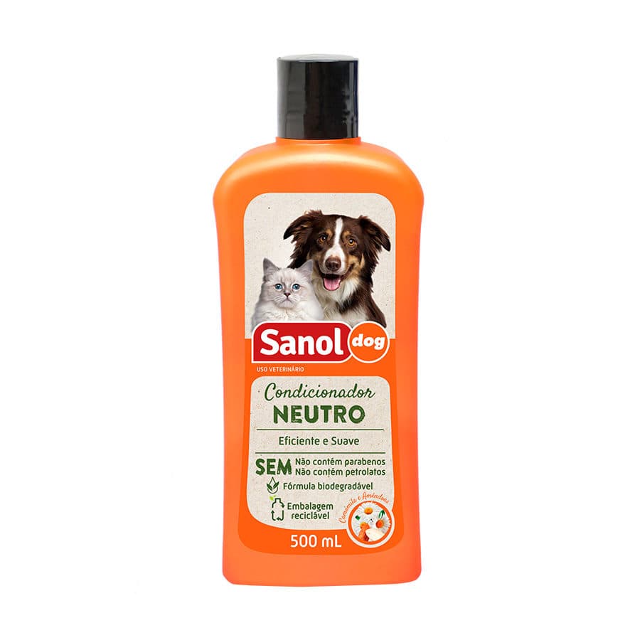 Condicionador Sanol Dog Neutro 500ml para Cães e Gatos – Sanol Dog