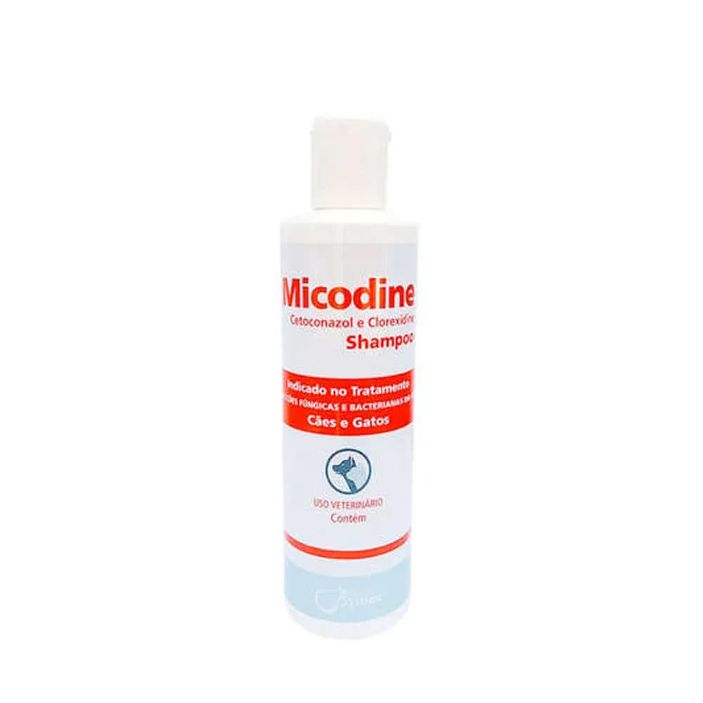Shampoo Dermatológico Micodine 225ml (Cetoconazol + Clorexidina) Antifúngico para Cães e Gatos – Syntec
