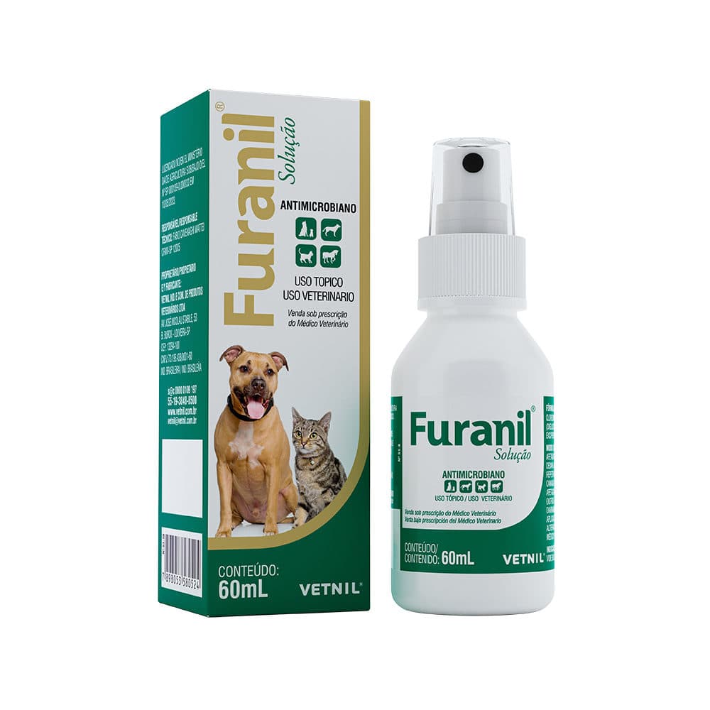 Solução Furanil 60ml para Cães e Gatos – Vetnil