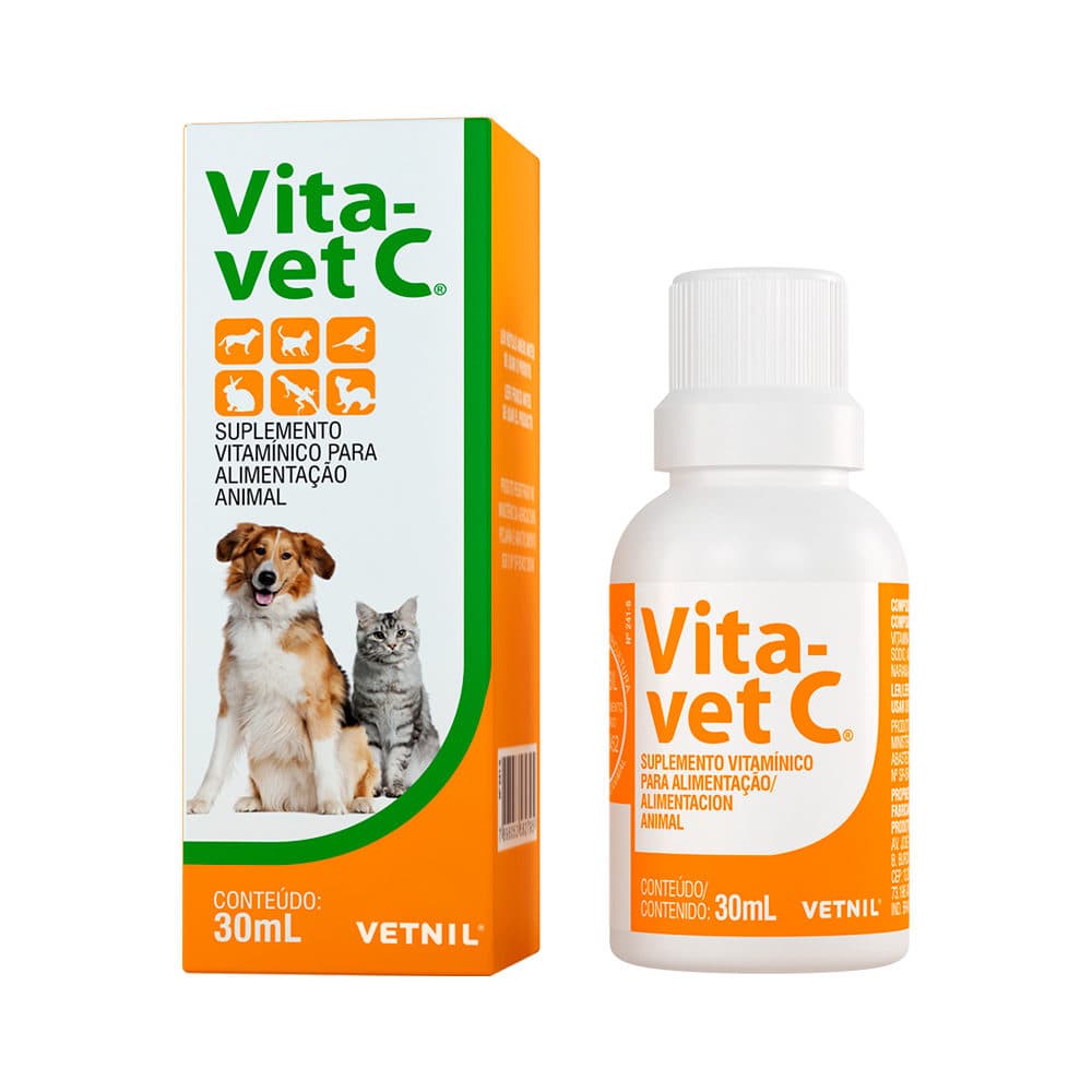 Suplemento Vitamina C Vita-Vet C 30ml para Cães e Gatos — Vetnil