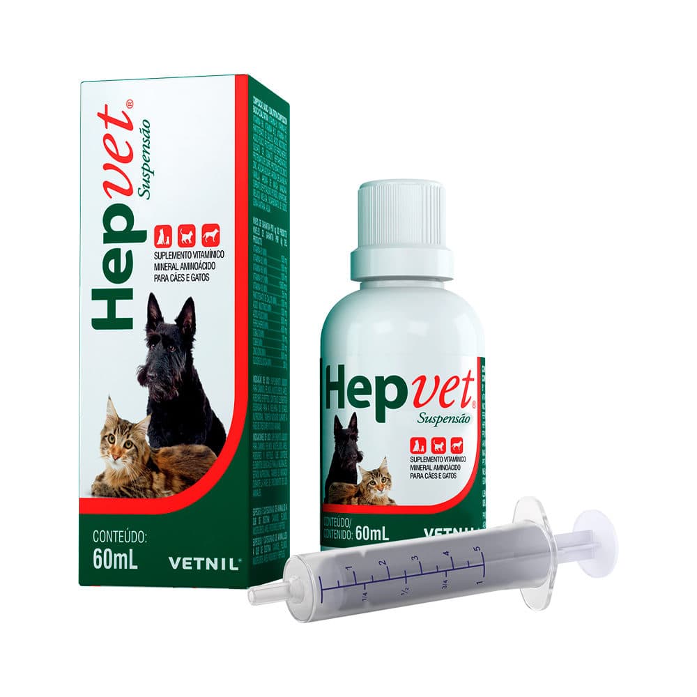 Suplemento Hepático Hepvet 60ml Suspensão para Cães e Gatos — Vetnil